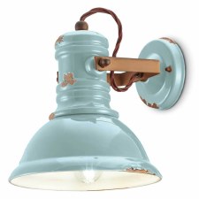 Ferroluce Wall Light C1693 Vintage Azzurro