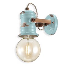 Ferroluce Wall Light C1843 Vintage Azzurro