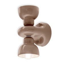 Ferroluce Wall Light C2601 Marrone Moka