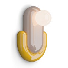 Ferroluce Eclair Wall Light C2770 Grigio Sabbia & Giallo