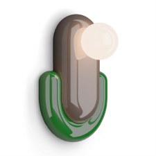 Ferroluce Eclair Wall Light C2770 Moka & Verde Bali
