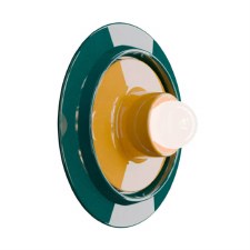 Ferroluce Violà Wall Light C2775 Verde Petrolio & Giallo