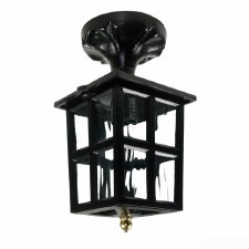 Warwick Flush Lantern Black