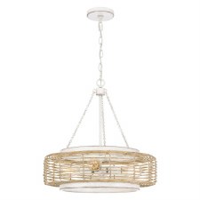 Quoizel Waylon 4 Light Pendnat Antique White Quoizel Waylon 4 Light Pendnat Antique White
