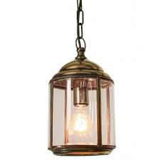 Wentworth Pendant Hanging Lantern Renovated Brass