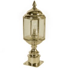 Wentworth Short Pillar Lantern Polished Brass