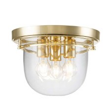 Quoizel Whistling Flush Bathroom Ceiling Light Polished Brass