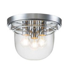 Quoizel Whistling Flush Bathroom Ceiling Light Polished Chrome