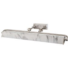 Elstead Winchfield Large Picture Light White Marble Effect & Aged Brass