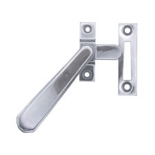 Aston Art Deco Window Fastener Mortice Plate Left Hand Polished Chrome