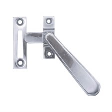 Aston Art Deco Window Fastener Mortice Plate Right Hand Polished Chrome