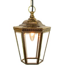 Windsor Hanging Pendant Lantern Renovated Brass