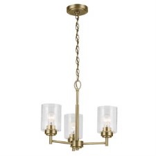 Kichler Winslow 3 Light Chandelier Natural Brass Kichler Winslow 3 Light Chandelier Natural Brass