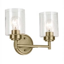 Kichler Winslow Double Wall Light Natural Brass Kichler Winslow Double Wall Light Natural Brass