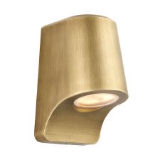 Beacon Flush Outdoor Wall Light Brushed Gold