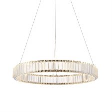 Chaldon LED K5 Crystal Ring Pendant Polished Chrome