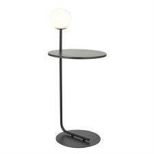 Farnham Floor Lamp With Table Top Matt Black