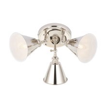 Holywell 3 Light Flush Pendant Bright Nickel Holywell 3 Light Flush Pendant Bright Nickel