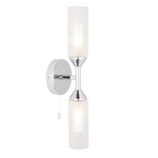 Kington Double Bathroom Wall Light Polished Chrome