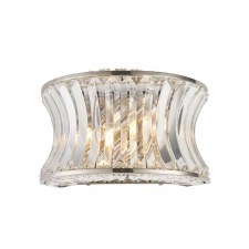 Morden 2 Light Wall Light Bright Nickel & Crystal Morden 2 Light Wall Light Bright Nickel & Crystal