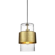 Moreton Single Pendant Light Hammered Brass