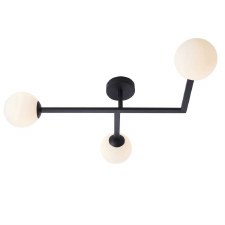 Osmond Flush Bathroom Ceiling Light Matt Black