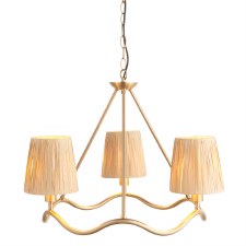 Wriggle 3 Light Pendant Aged Brass Wriggle 3 Light Pendant Aged Brass