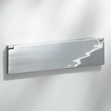 Internal Letter Box Flap Polished Chrome 300mm