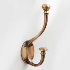 Door Fittings : Hat & Coat Hooks : Brass - Broughtons Lighting & Ironmongery
