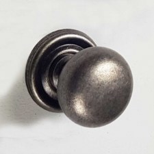 Plain Cupboard Door Knob 25mm Distressed Antique Nickel