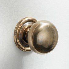 Plain Cupboard Door Knob 32mm Renovated Brass