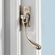Pear Drop Window Handle Polished Nickel