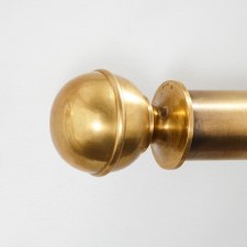 Curtain Pole Finial for 32mm Pole Antique Satin Brass