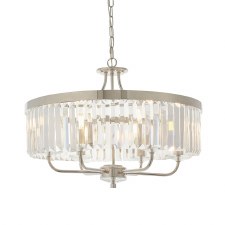 Additional picture of Yetminster 6 Light Crystal Pendant Polished Nickel