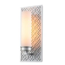 Elstead Ziggy Bathroom Wall Light Lacquered Silver