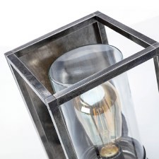 Additional picture of Cubic Outdoor Flush Wall Light 3365 Aged Nickel Clear Glass
