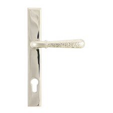 Additional picture of From The Anvil Newbury Hammerd Slim Espag Door Lock Handles Polished Nickel