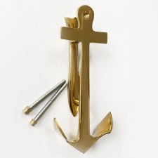 Additional picture of Anchor Door Knocker Polished Brass
