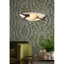 Additional picture of David Hunt Antler 3 Light Semi Flush Pendant