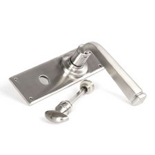 Additional picture of From The Anvil Avon Bathroom Door Handles Satin 316 Stainless Steel