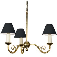 Additional picture of Cottage 3 Light Pendant Renovated Brass