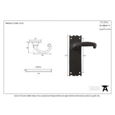 Additional picture of From The Anvil Cottage Door Handles Black