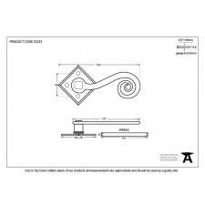 Additional picture of From The Anvil Diamond Monkeytail Door Handles Black
