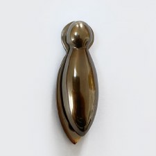Additional picture of Aston Teardrop Covered Escutcheon Polished Solid Bronze Antiqued