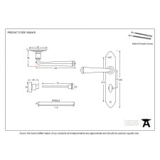 Additional picture of From The Anvil Gothic Bathroom Door Handles Pewter Patina