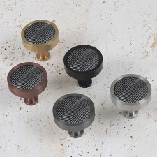Additional picture of Finesse Immix Spiral Cupboard Knob Pewter & Bronze