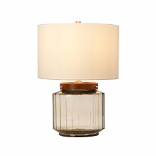 Additional picture of Elstead Luga 1 Light Table Lamp Smoked Glass