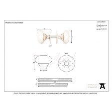 Additional picture of From The Anvil Mushroom Mortice or Rim Door Knobs Polished Nickel