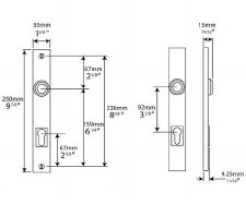 Additional picture of Finesse Allendale Multipoint Entry Door Handles FDMP02 Solid Pewter