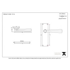 Additional picture of From The Anvil Straight Door Handle Latch Black